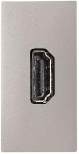 Фото ABB Zenit 2CLA215570N1301 Розетка HDMI (1хHDMI, 1 мод., под рамку, с/у, серебро)