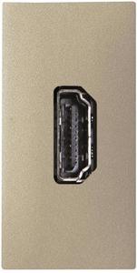 Фото ABB Zenit 2CLA215560N1901 Розетка HDMI (1хHDMI, 1 мод., под рамку, с/у, шампань)