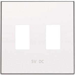 Фото ABB Sky Niessen 2CLA858530A1101 Крышка розетки USB (2хUSB, альпийский белый)