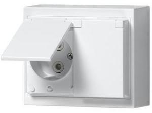 Фото ABB Impressivo 302ECK-83 Накладка для розетки DoubleSchuko (крышка, алюминий)