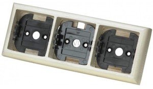 Фото Simon 73 Loft Plump 73630-231 Рамка 3-постовая (слоновая кость)
