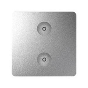 Фото Simon Sense 8000621-093 Выключатель двухклавишный сенсорный (под рамку, скрытая установка, алюминий)