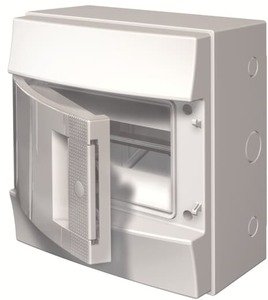 Фото ABB Mistral65 1SLM006501A1101 Бокс настенный 8 модулей (непрозрачная дверь)
