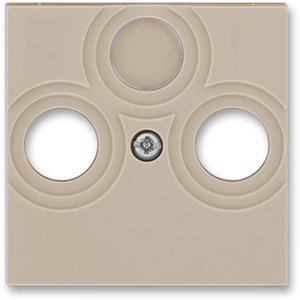 Фото ABB Levit 2CHH080300A4018 Крышка двойной телевизионной розетки (TV/Radio, кофе макиато/белый)