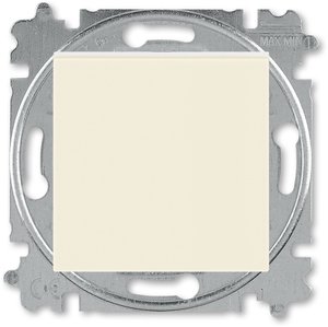 Фото ABB Levit 2CHH590645A6017 Переключатель одноклавишный (10 А, под рамку, скрытая установка, слоновая кость/белый)