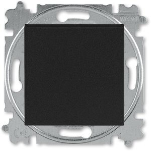 Фото ABB Levit 2CHH590645A6063 Переключатель одноклавишный (10 А, под рамку, скрытая установка, антрацит/дымчатый черный)