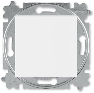 Фото ABB Levit 2CHH590145A6001 Выключатель одноклавишный (10 А, под рамку, скрытая установка, белый/ледяной)