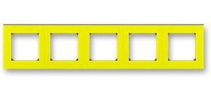 Фото ABB Levit 2CHH015050A6064 Рамка 5-постовая (желтый/дымчатый чёрный)