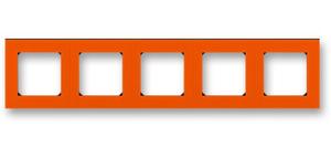 Фото ABB Levit 2CHH015050A6066 Рамка 5-постовая (оранжевый/дымчатый чёрный)