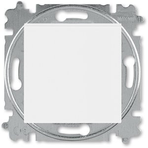 Фото ABB Levit 2CHH590645A6003 Переключатель одноклавишный (10 А, под рамку, скрытая установка, белый/белый)