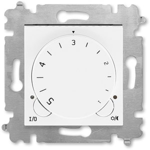 Фото ABB Levit 2CHH920003A6003 Терморегулятор поворотный универсальный (16 A, под рамку, с/у, белый/белый)