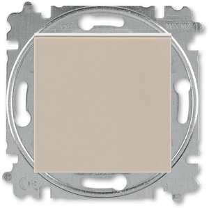 Фото ABB Levit 2CHH598645A6018 Переключатель кнопочный (10 А, под рамку, скрытая установка, кофе макиато/белый)