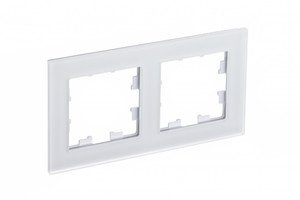 Фото Schneider Electric AtlasDesign Nature ATN330102 Рамка 2-постовая (матовое белое стекло)