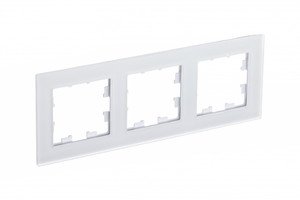 Фото Schneider Electric AtlasDesign Nature ATN330103 Рамка 3-постовая (матовое белое стекло)