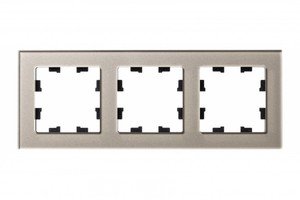 Фото Schneider Electric AtlasDesign Nature ATN320503 Рамка 3-постовая (стекло шампань)