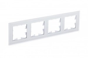 Фото Schneider Electric AtlasDesign Nature ATN330104 Рамка 4-постовая (матовое белое стекло)