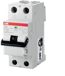 Фото ABB DS201 2CSR245080R1064 Автоматический выключатель дифференциального тока однополюсный+N 6А (тип AC, 4.5 кА)