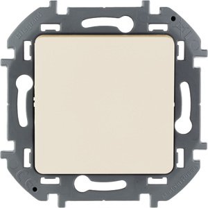 Фото Legrand Inspiria 673601 выключатель одноклавишный для скрытого монтажа, цвет "Слоновая кость", номинальный ток 10 А, напряжение ~250В