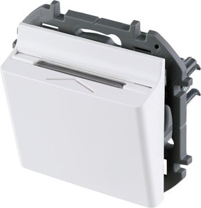 Фото Legrand Inspiria 673800 переключатель карточный для скрытого монтажа, для гостиничных номеров, цвет "Белый", с подсветкой, номинальный ток 6 А, напряжение ~250В