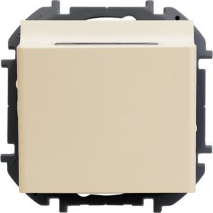 Фото Legrand Inspiria 673801 переключатель карточный для скрытого монтажа, для гостиничных номеров, цвет "Слоновая кость", с подсветкой, номинальный ток 6 А, напряжение ~250В