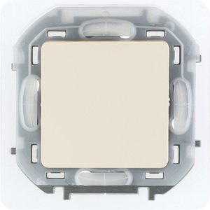 Фото Legrand Inspiria 673671 переключатель одноклавишный пылевлагозащитный для скрытого монтажа, цвет "Слоновая кость", номинальный ток 10 А, напряжение ~250В, степень пылевлагозащиты IP44