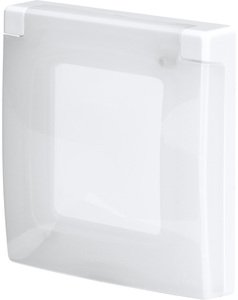 Фото Legrand Inspiria 673920 рамка с защитной крышкой IP44 IK07 для скрытого монтажа 1 механизма Legrand Inspiria, степень пылевлагозащиты IP44, степень ударопрочности IK07, цвет "Белый"