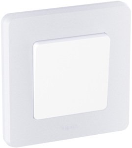 Фото Legrand Inspiria 673936 рамка декоративная универсальная, 1 пост, для горизонтальной или вертикальной установки, цвет "Жемчуг"