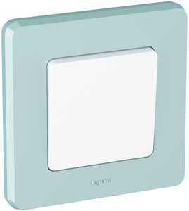 Фото Legrand Inspiria 673935 рамка декоративная универсальная, 1 пост, для горизонтальной или вертикальной установки, цвет "Мятный"