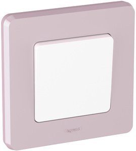 Фото Legrand Inspiria 673934 рамка декоративная универсальная, 1 пост, для горизонтальной или вертикальной установки, цвет "Розовый"