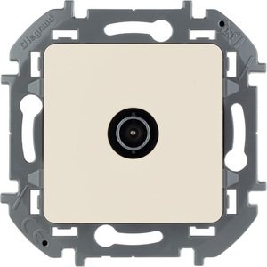 Фото Legrand Inspiria 673871 розетка телевизионная для скрытого монтажа, оконечная для схемы "шлейф", 10 дБ 4-862 МГц, цвет "Слоновая кость"