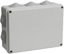 Фото IEK UKO10-150-110-070-K41-44 Коробка КМ41241 распаячная для о-п 150х110х70мм IP44 (RAL7035 10 гермовводов)