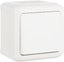 Фото Legrand Quteo 782304 Переключатель одноклавишный (10 А, с возм. подсветки, в сборе, открытая установка, IP44, белый)