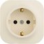 Фото Legrand Quteo 782241 Розетка с заземляющим контактом (16 А, в сборе, открытая установка, слоновая кость)