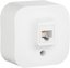 Фото Legrand Quteo 782214 Розетка телефонная (RJ11, в сборе, открытая установка, белая)
