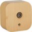 Фото Legrand Quteo 782269 Розетка телевизионная (TV, звезда, в сборе, открытая установка, дерево)