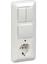 Фото Schneider Electric Прима BK2VR-005A-B Блок комбинированный (3 кл.+1 роз., 16 А, в сборе, скрытая установка, подсветка, з/к, шторки, IP20, белый)