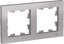 Фото Schneider Electric AtlasDesign ATN000302 Рамка 2-постовая (алюминий)