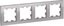 Фото Schneider Electric AtlasDesign ATN000304 Рамка 4-постовая (алюминий)