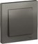 Фото Schneider Electric AtlasDesign ATN000912 Выключатель одноклавишный (10 А, в сборе, скрытая установка, сталь)