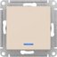 Фото Schneider Electric AtlasDesign ATN000213 Выключатель одноклавишный (10 А, под рамку, подсветка, скрытая установка, бежевый)