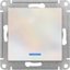 Фото Schneider Electric AtlasDesign ATN000413 Выключатель одноклавишный (10 А, под рамку, подсветка, скрытая установка, жемчуг)