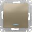 Фото Schneider Electric AtlasDesign ATN000513 Выключатель одноклавишный (10 А, под рамку, подсветка, скрытая установка, шампань)
