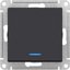 Фото Schneider Electric AtlasDesign ATN001013 Выключатель одноклавишный (10 А, под рамку, подсветка, скрытая установка, карбон)