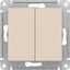 Фото Schneider Electric AtlasDesign ATN000251 Выключатель двухклавишный (10 А, под рамку, скрытая установка, бежевый)