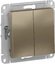 Фото Schneider Electric AtlasDesign ATN000551 Выключатель двухклавишный (10 А, под рамку, скрытая установка, шампань)