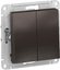 Фото Schneider Electric AtlasDesign ATN000651 Выключатель двухклавишный (10 А, под рамку, скрытая установка, мокко)
