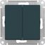 Фото Schneider Electric AtlasDesign ATN000851 Выключатель двухклавишный (10 А, под рамку, скрытая установка, изумруд)