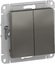 Фото Schneider Electric AtlasDesign ATN000951 Выключатель двухклавишный (10 А, под рамку, скрытая установка, сталь)