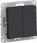 Фото Schneider Electric AtlasDesign ATN001051 Выключатель двухклавишный (10 А, под рамку, скрытая установка, карбон)