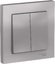 Фото Schneider Electric AtlasDesign ATN000352 Выключатель двухклавишный (10 А, в сборе, скрытая установка, алюминий)